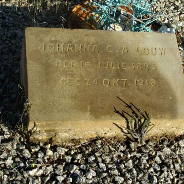 LOUW Johanna C.A. 1883-1918