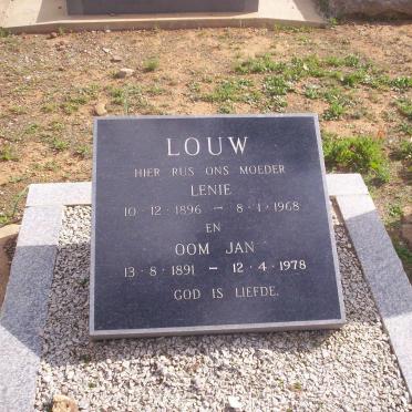 LOUW Jan 1891-1978 &amp; Lenie 1896-1968