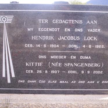 LOCK Hendrik Jacobus 1904-1965 &amp; Kittie SPANGENBERG 1907-2002