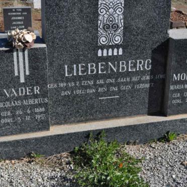 LIEBENBERG Nicolaas Albertus 1898-1957 &amp; Maria Hendrina 1899-1961