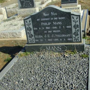 MANS Philip 1902-1968 &amp; Alida J.E.J. VOLLGRAAFF 1903-1983