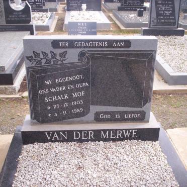 MERWE Schalk Mof, van der  1903-1989