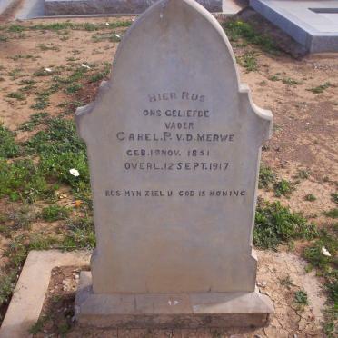 MERWE Carel P., v.d. 1851-1917