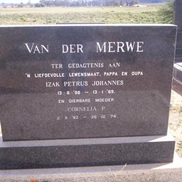 MERWE Izak Petrus, van der 1896-1969 &amp; Cornelia P. 1892-1974