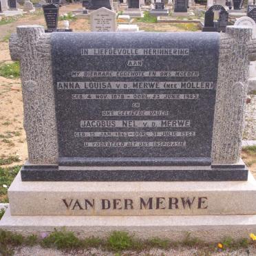 MERWE Jacobus Nel, van der 1863-1952 &amp; Anna Louisa MOLLER 1878-1943