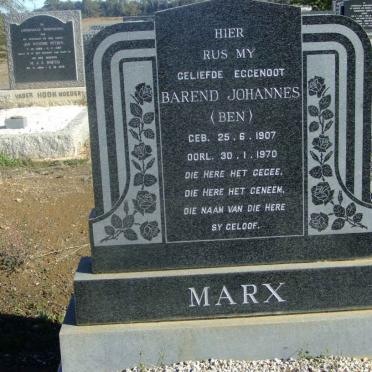 MARX Barend Johannes 1907-1970