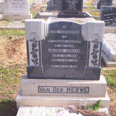 MERWE Jacobus Adriaan, van der 1906-1951