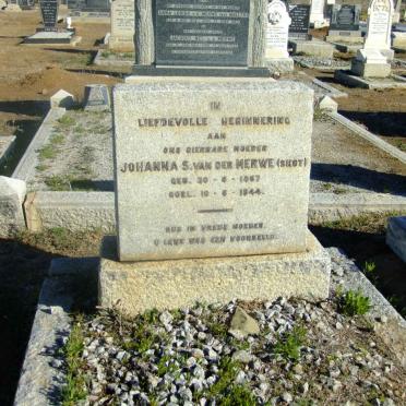 MERWE Johanna S., van der 1867-1944