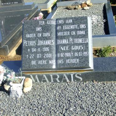 MARAIS Petrus Johannes 1906-2001 &amp; Johanna Petronella GOUS 1908-1997