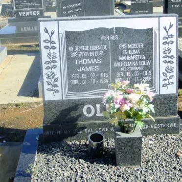 OL?? Thomas James 1918-1984 &amp; Margaretha Wilhelmina Louw STEENKAMP 1915-2006