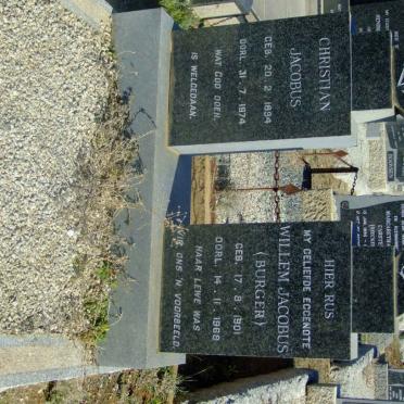 RENSBURG Christian Jacobus, van 1894-1974 &amp; Willem Jacobus BURGER 1901-1968