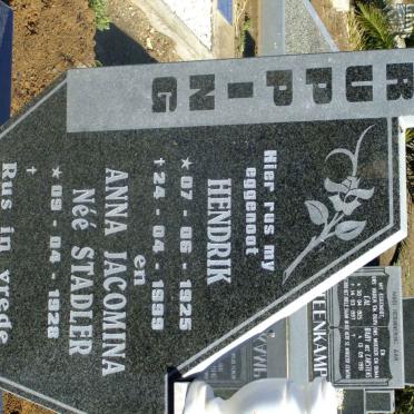 RUPPING Hendrik 1925-1999 &amp; Anna Jacomina STADLER 1928-