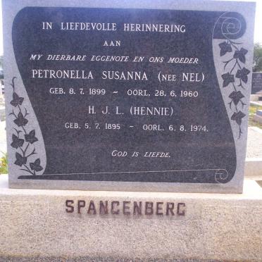 SPANGENBERG H.J.L. 1895-1974 &amp; Petronella Susanna NEL 1899-1960