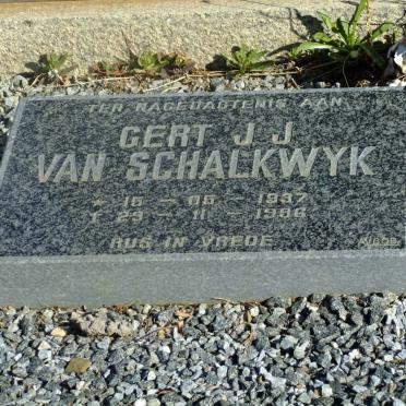 SCHALKWYK Gert J.J., van 1937-1996
