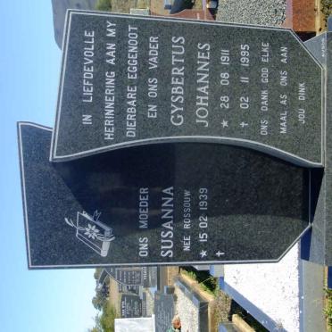SCHALKWYK Gysbertus Johannes, van 1911-1995 &amp; Susanna ROSSOUW 1939-