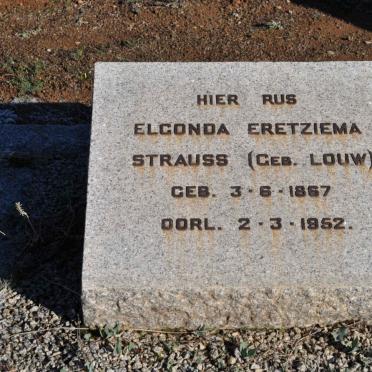 STRAUSS Elgonda Eretziema nee LOUW 1867-1952