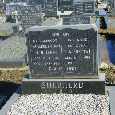 SHEPHERD H.B. 1918-1988 &amp; E.N. 1916-