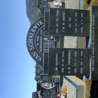 SCHALKWYK H.W., van 1908-1990 &amp; J.H.M. NEL 1915-1993