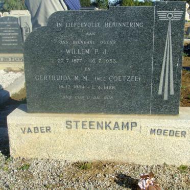 STEENKAMP Willem P.J. 1877-1953 &amp; Gertruida M.M. COETZEE 1884-1968