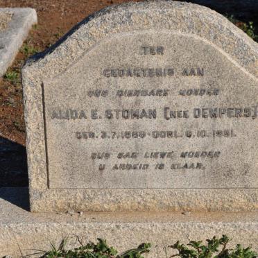 STOMAN Alida E. nee DEMPERS 1868-1951