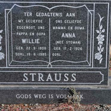 STRAUSS Willie 1909-1985 &amp; Anna STOMAN 1926-