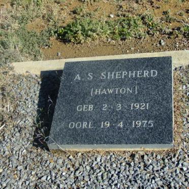 SHEPHERD A.S. nee HAWTON 1921-1975