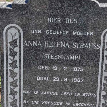 STRAUSS Anna Helena nee STEENKAMP 1875-1967