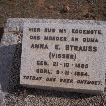STRAUSS Anna E. nee VISSER 1885-1964