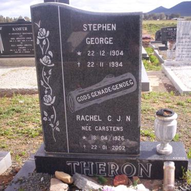 THERON Stephen George 1904-1994 &amp;  Rachel C.J.N. CARSTENS 1926-2002