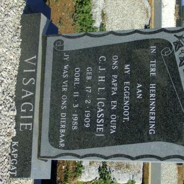 VISAGIE C.J.H.L. 1909-1988