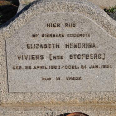 VIVIERS Elizabeth Hendrina nee STOFBERG 1887-1951