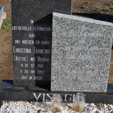 VISAGIE Izak Andries 1918-2004 &amp; Christina Francina VISAGIE 1918-1997
