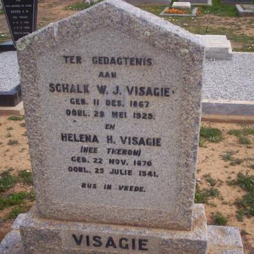 VISAGIE Schalk W.J. 1867-1929 &amp; Helena H. THERON 1870-1941