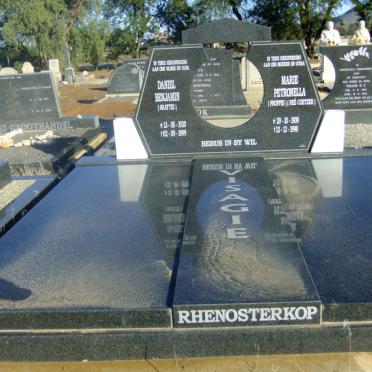 VISAGIE Daniel Benjamin 1920-1999 :: VISAGIE Marie Petronella nee COETZER 1939-1998