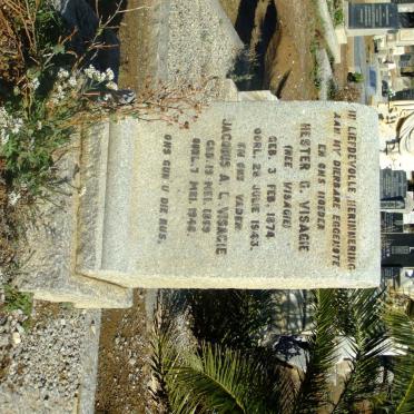 VISAGIE Jacobus A.L. 1869-1946 &amp; Hester G. VISAGIE 1874-1943