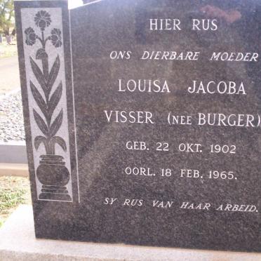 VISSER Louisa Jacoba nee BURGER 1902-1965