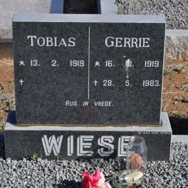WIESE Tobias 1919- &amp; Gerrie 1919-1983