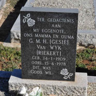 WYK G.M.H., van nee RIEKERT 1909-1978
