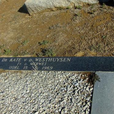 WESTHUYSEN Kate, v.d. nee V.D. MERWE -1969