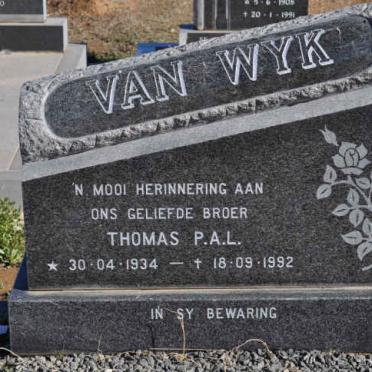 WYK Thomas P.A.L., van 1934-1992