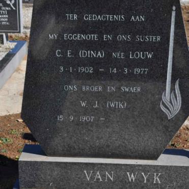 WYK W.J., van 1907- &amp; C.E. LOUW 1902-1977