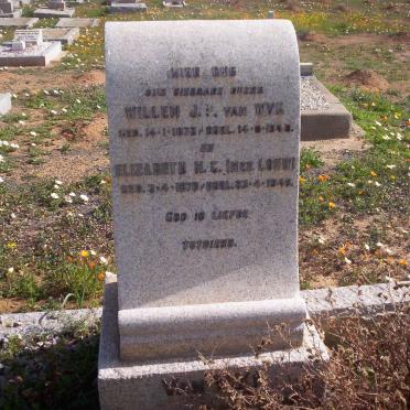 WYK Willem J. P., van 1872-1948 &amp; Elizabeth H.C. LOUW 1878-1949