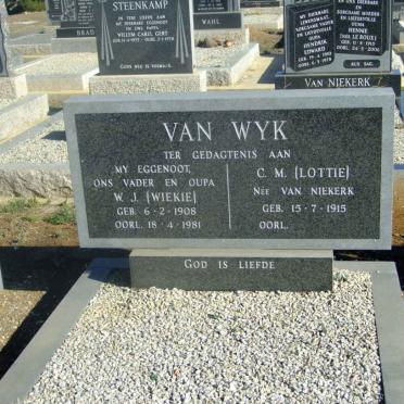 WYK W.J., van 1908-1981 &amp; C.M. VAN NIEKERK 1915-