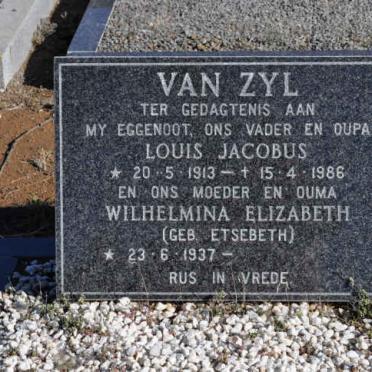 ZYL Louis Jacobus, van 1913-1986 &amp; Wilhelmina Elizabeth ETSEBETH 1937-