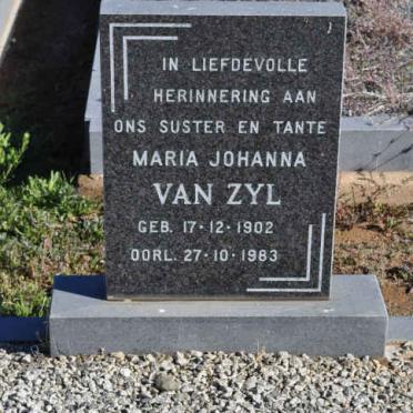ZYL Maria Johanna, van 1902-1983