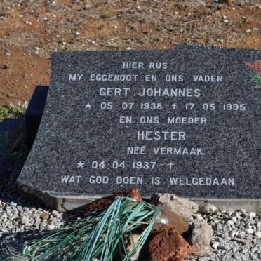 ? Gert Johannes 1938-1995 &amp; Hester VERMAAK 1937-