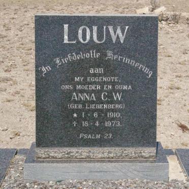 LOUW Anna C.W. nee LIEBENBERG 1910-1973