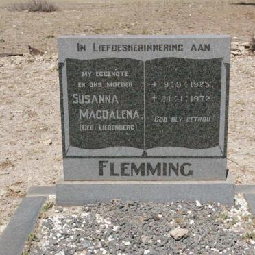 FLEMMING Susanna Magdalena nee LIEBENBERG 1923-1972