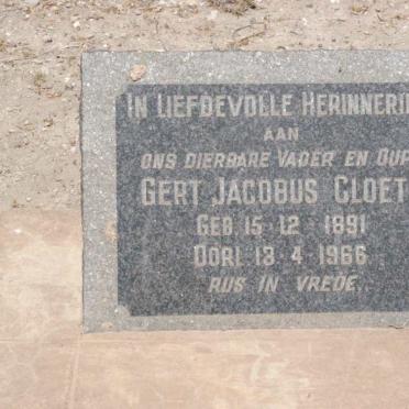 CLOETE Gert Jacobus 1891-1966