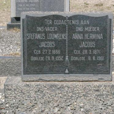 JACOBS Stefanus Louwrens 1866-1952 &amp; Anna Hermina 1871-1961